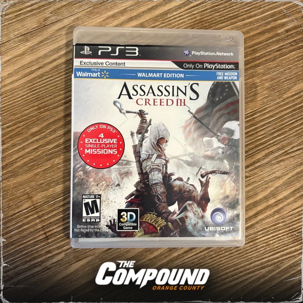 PS3 - Assassin’s Creed III - Walmart Edition - Used / Complete